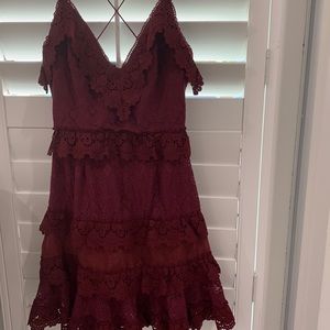 La Maison TALULAH Mini Dress Burgundy